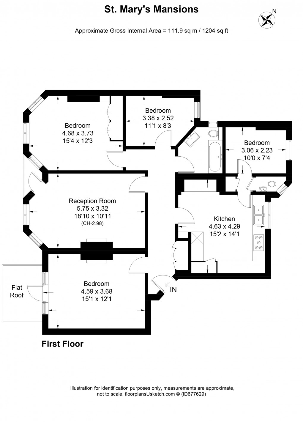 Floorplan for St Marys Terrace, London