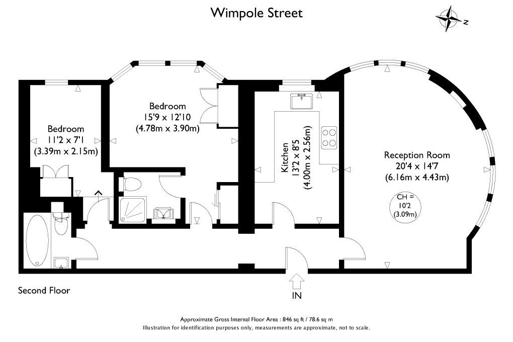 Floorplan for Marylebone, London