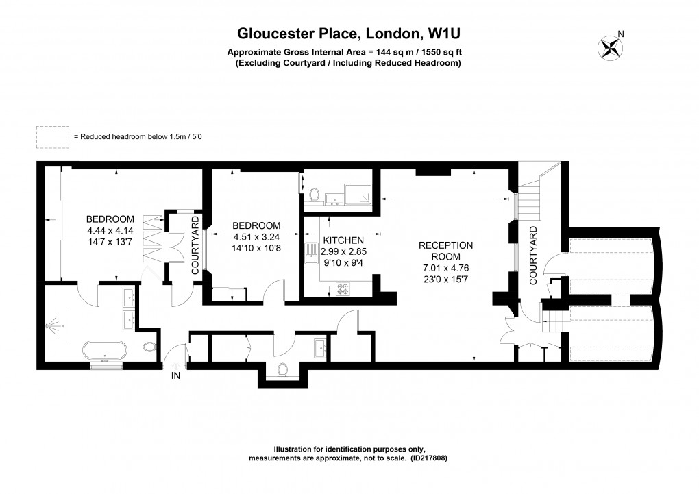 Floorplan for Gloucester Place, London