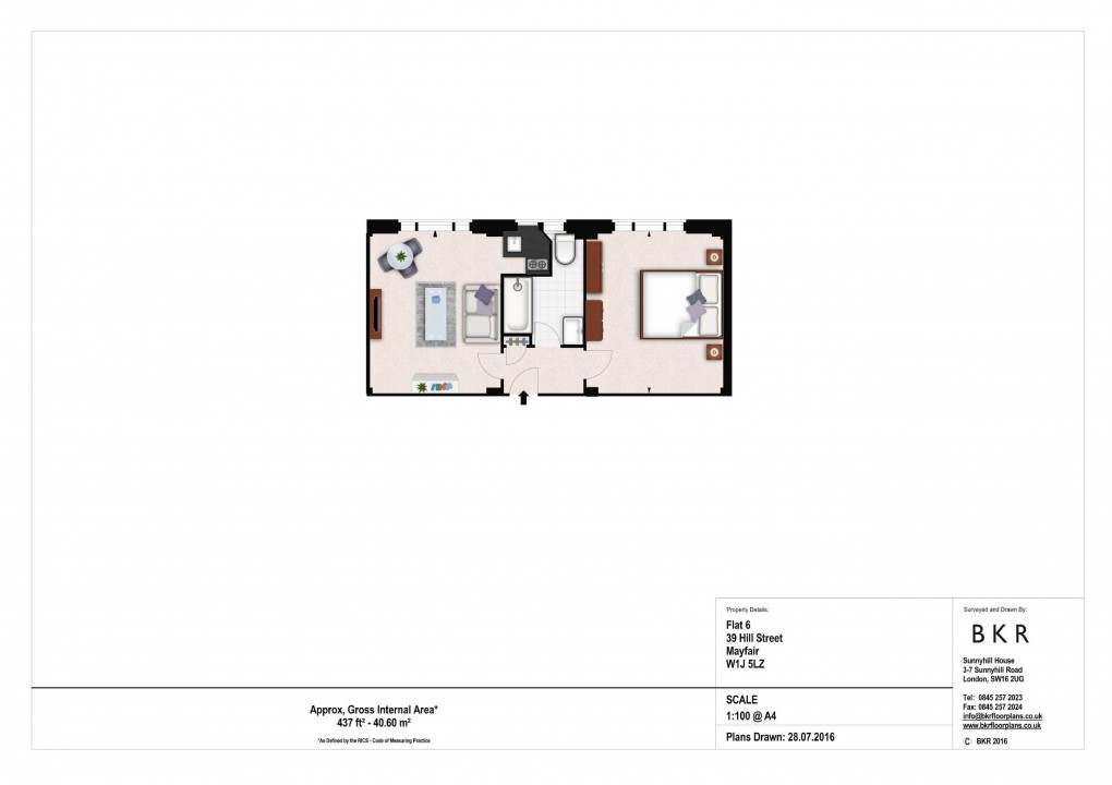 Floorplan for Hill Street, London