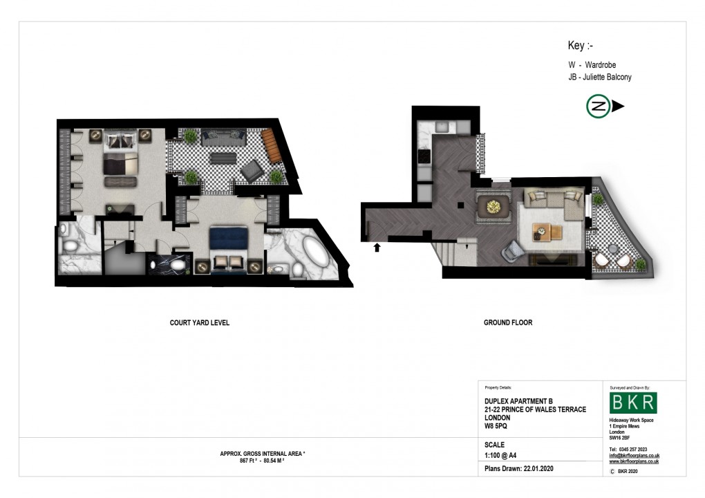 Floorplan for Kensington, London