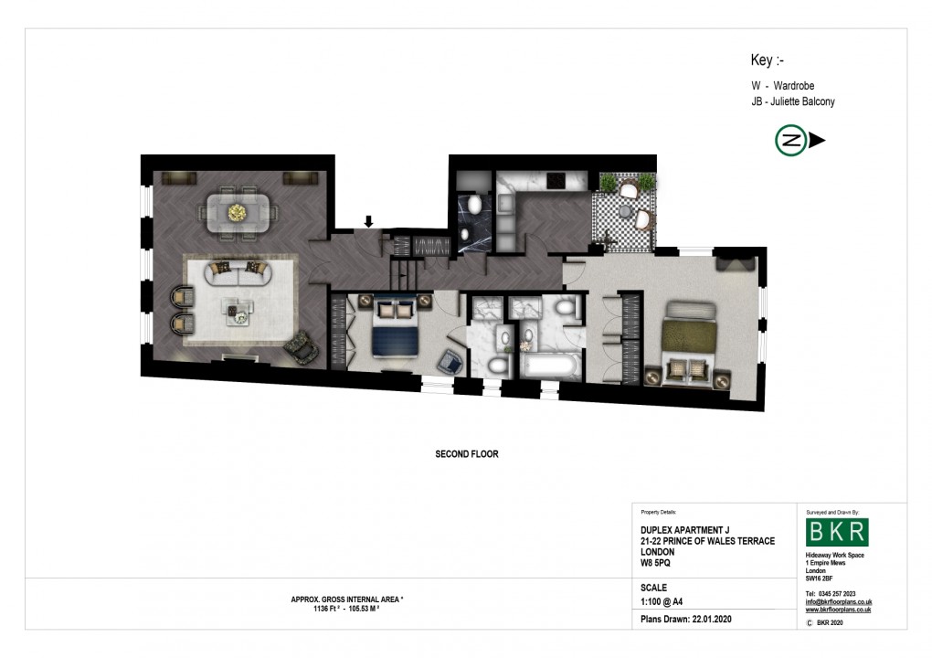 Floorplan for Kensington, London