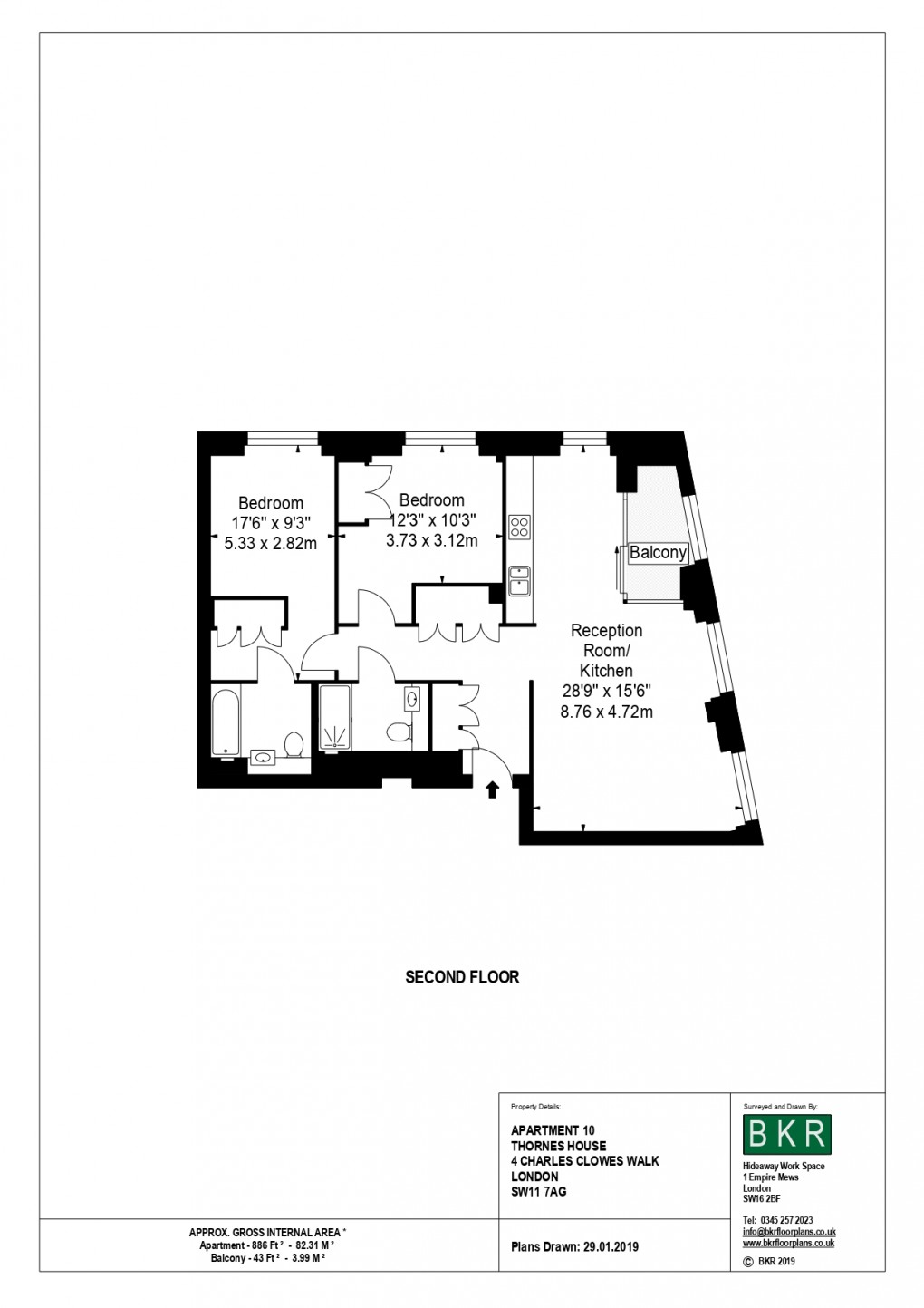 Floorplan for Wandsworth, London