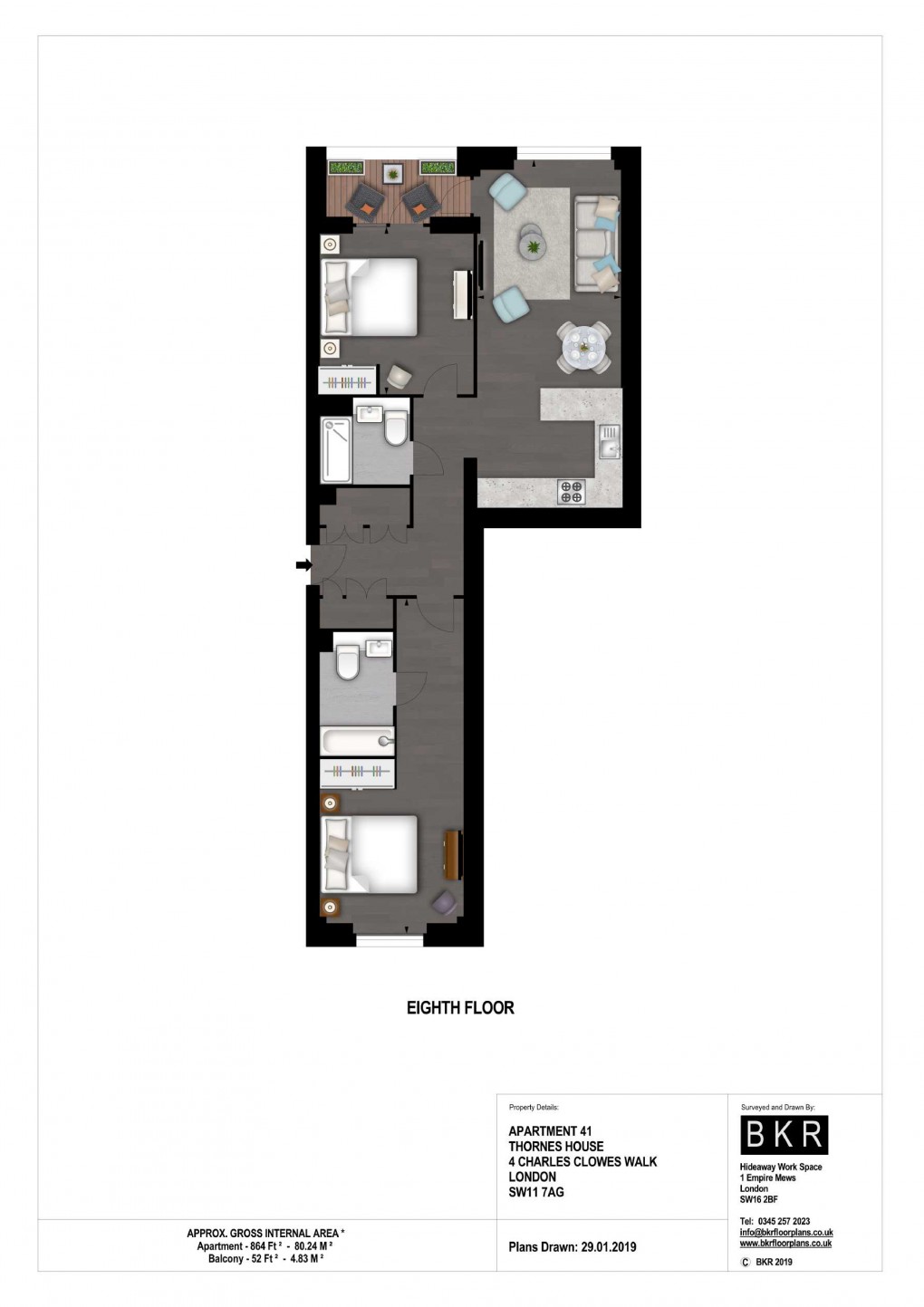 Floorplan for Wandsworth, London