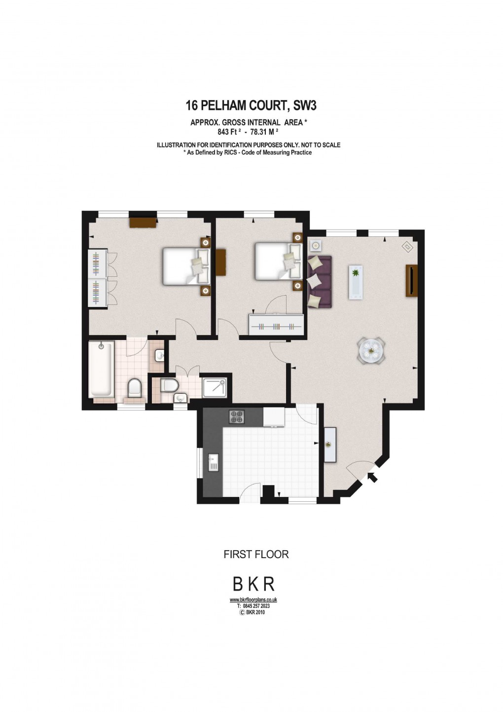 Floorplan for Fulham Road, London