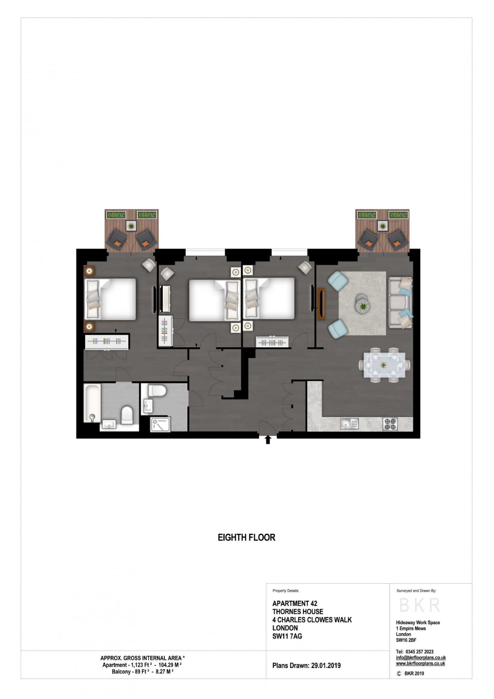 Floorplan for Battersea, London