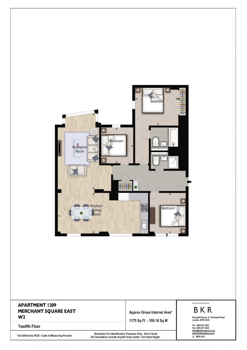 Floorplan for Paddington and Bayswater, London