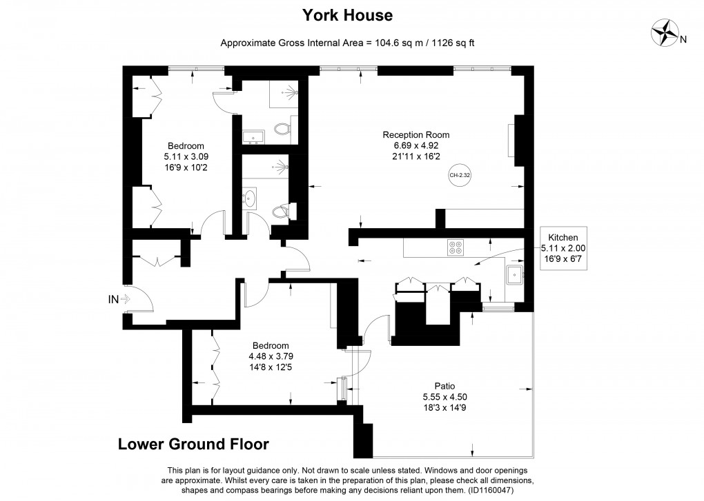 Floorplan for Marylebone, London