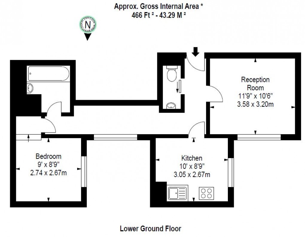 Floorplan for Paddington and Bayswater, London