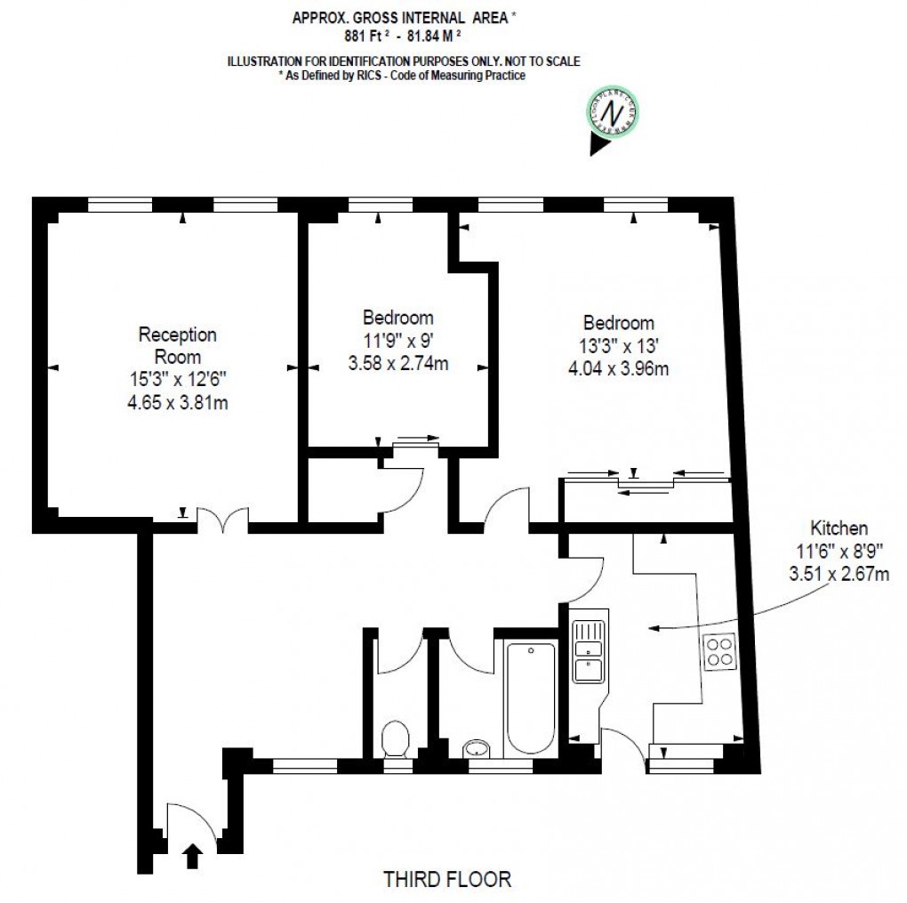 Floorplan for Fulham Road, London