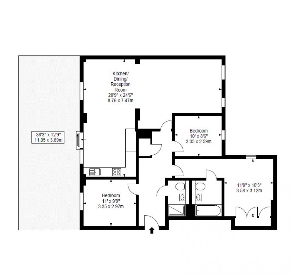 Floorplan for Paddington and Bayswater, London