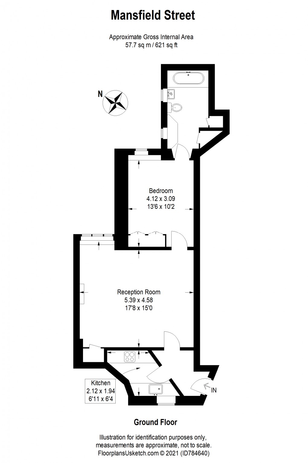 Floorplan for Mansfield Street, London